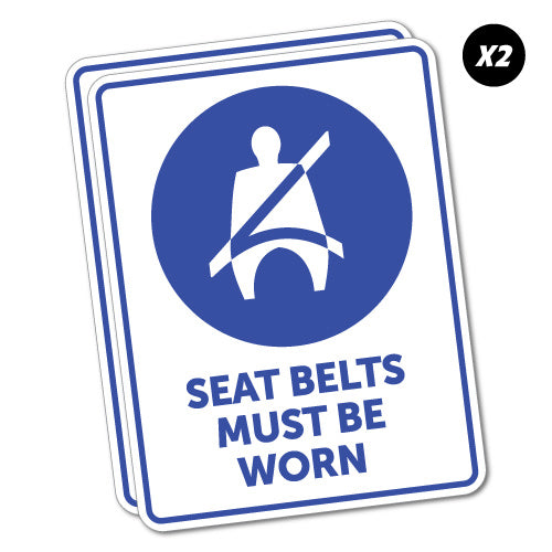 Seat Belts Must Be Worn Sticker