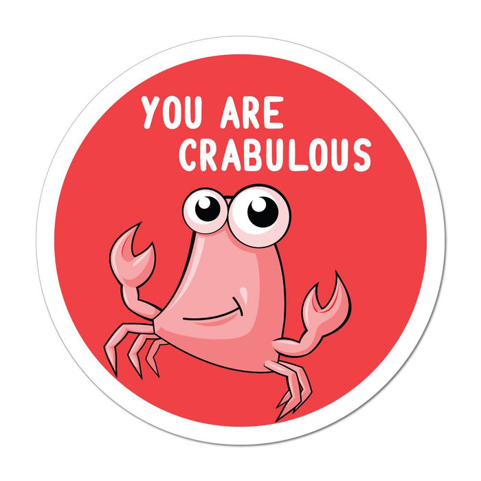 You Are Crabulous Pun Funny Cute Animal Fabulous Inspiration Car Sticker Decal