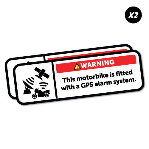 Warning Gps Alarm System Motorbike Sticker