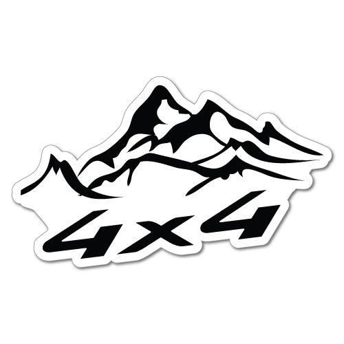 4X4 Mountains Sticker