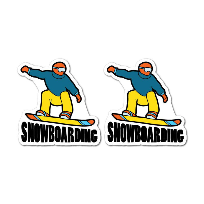 2X Skiing Sticker Decal