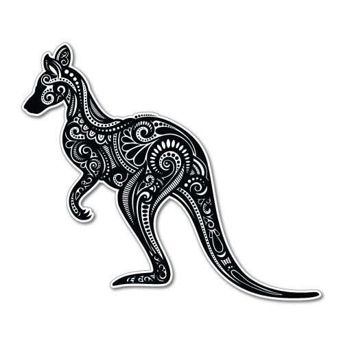 Kangaroo Figure Car Sticker