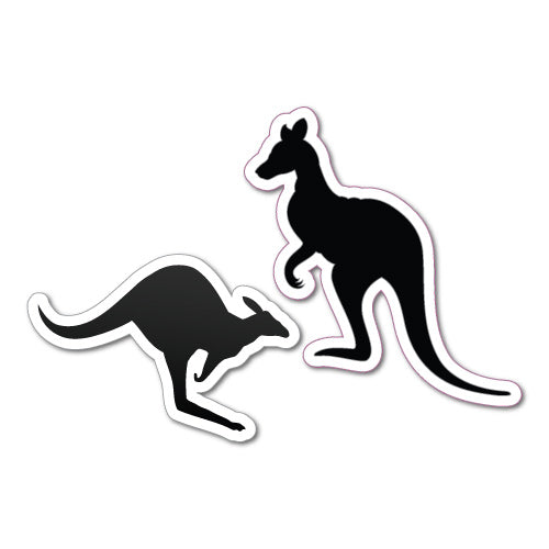 Two Kangaroo Figures Eureka Sticker
