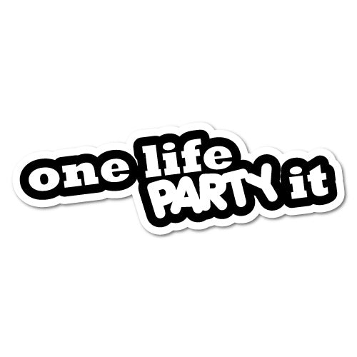 One Life Party It Sticker