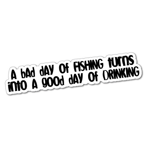 Fishing And Drinking Sticker