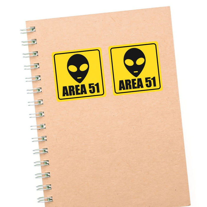 2X Area 51 Aliens Sticker Decal