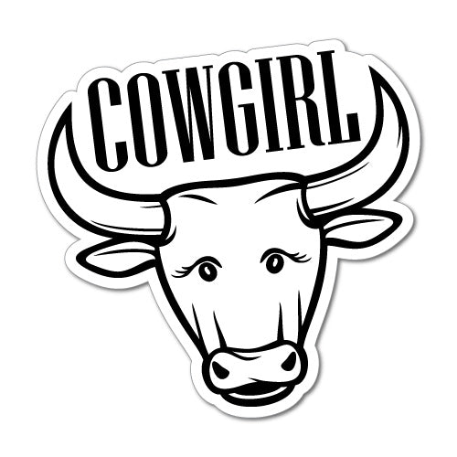 Cow Girl Sticker