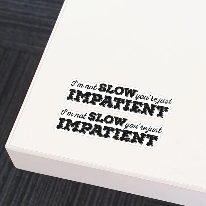2X I Am Not Slow You Are Just Impatient Sticker Decal