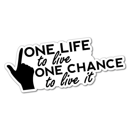 One Life One Chance Live It Sticker