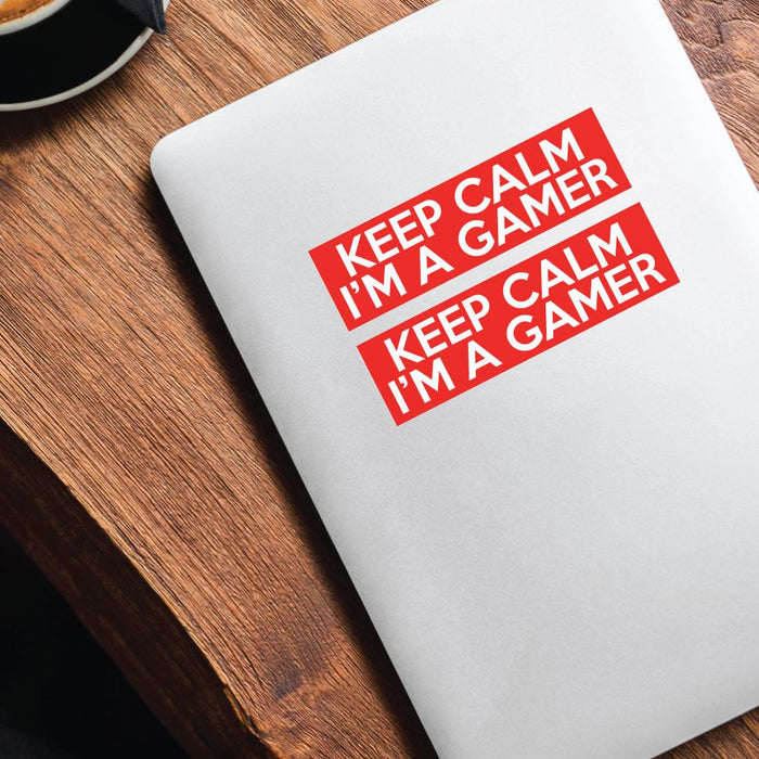 2X Keep Calm I Am A Gamer Sticker Decal