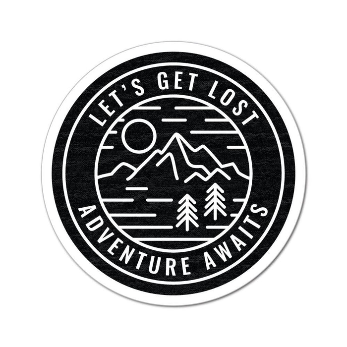 Lets Get Lost Adventure Awaits Sticker Decal