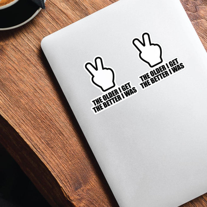2X Older Sticker Decal