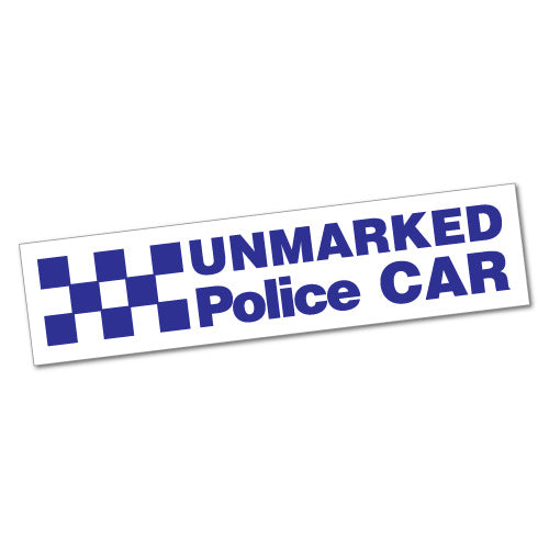 Unmarked Police Sticker