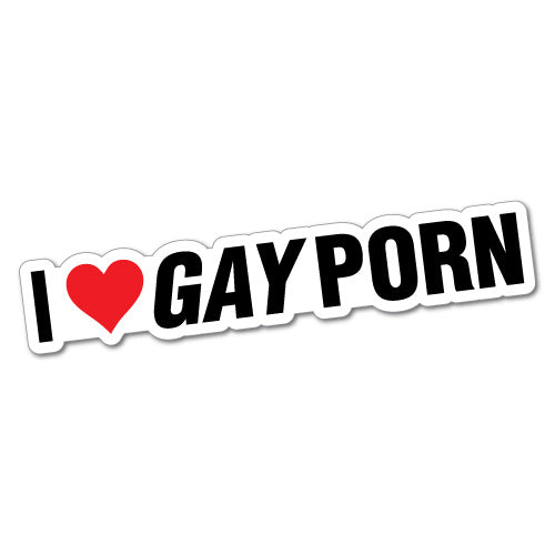 I Heart Gay Porn Sticker