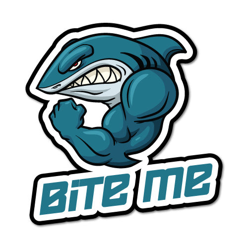 Bite Me Shark Sticker