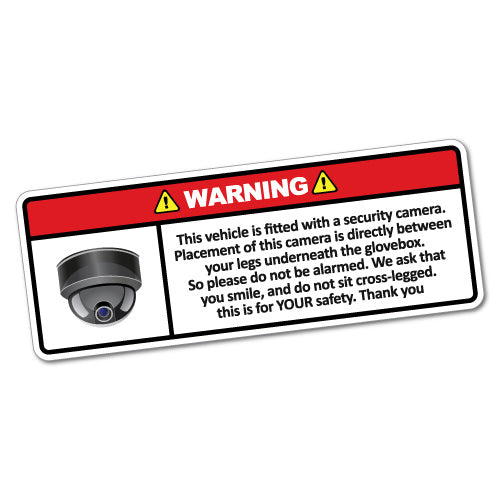 Warning This Vehicle Security Camera Sticker
