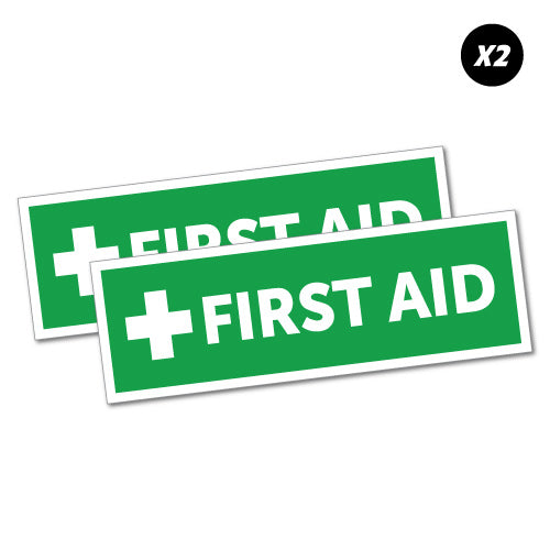 2X First Aid Sticker