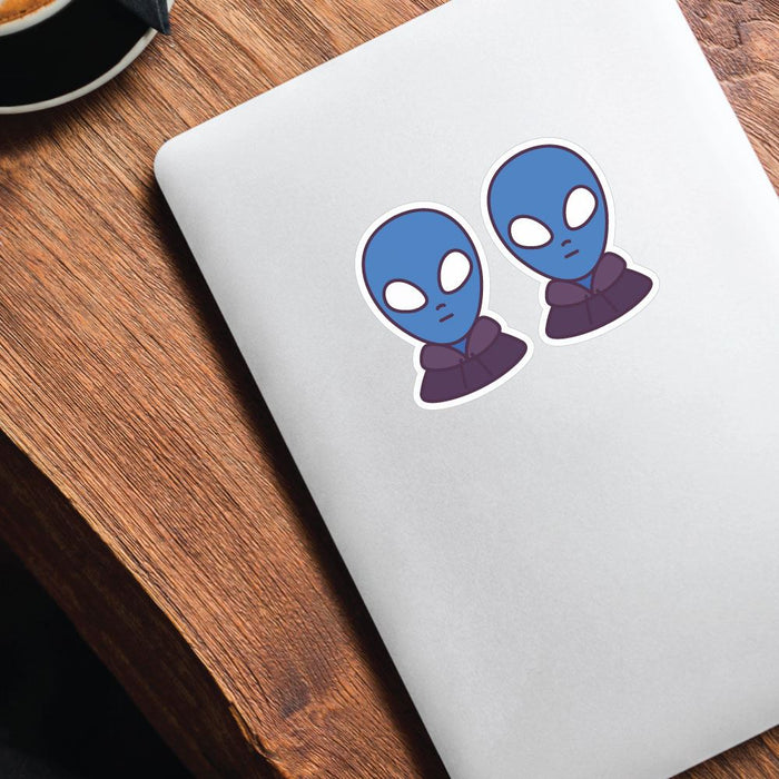 2X Alien Ufo Sticker Decal