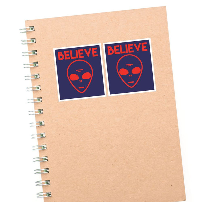 2X Believe In Aliens Sticker Decal