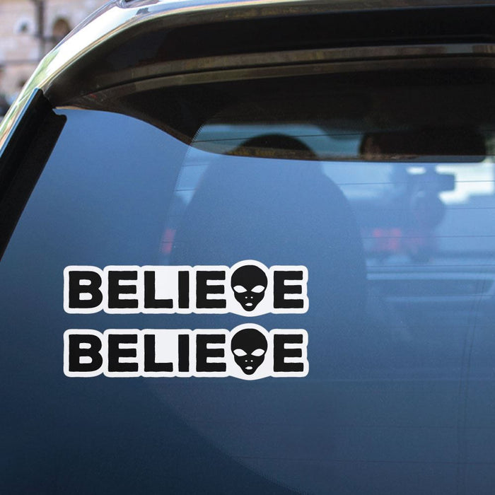 2X Believe In Aliens Sticker Decal