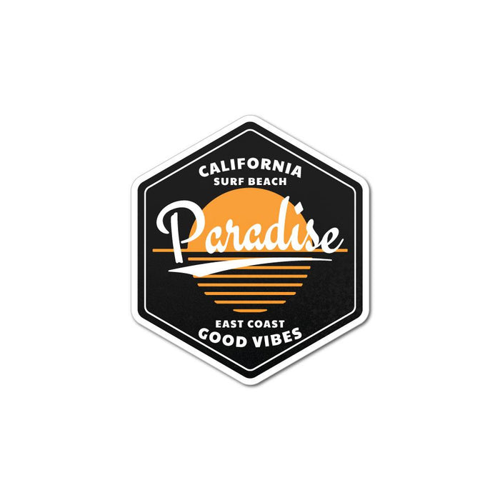 California Surf Beach Paradise Sticker Decal