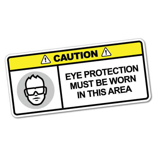 Eye Protection Must Be Worn Sticker