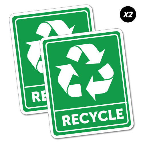2 X Recycle Sign Sticker