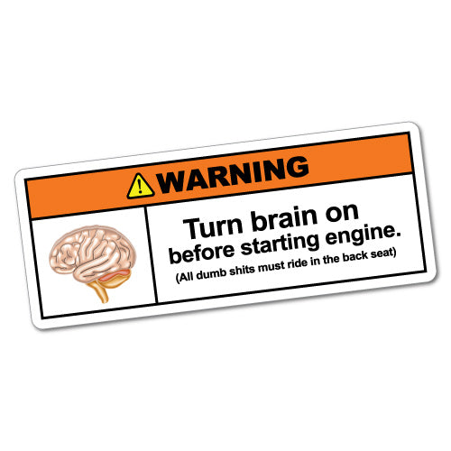 Turn Brain On Sticker