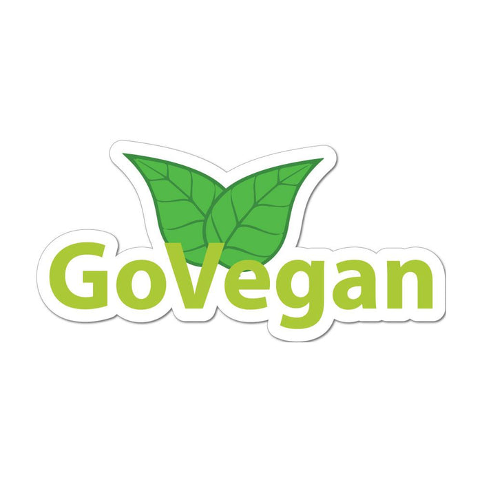Go Vegan Plant Car Sticker Decal
