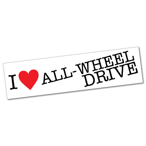 I Heart All Wheel Drive Sticker