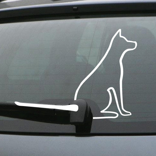 Dog Wagging Tail Rear Wiper Sticker