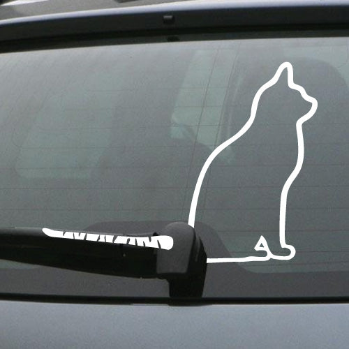 Cat Wagging Tail Rear Wiper Sticker