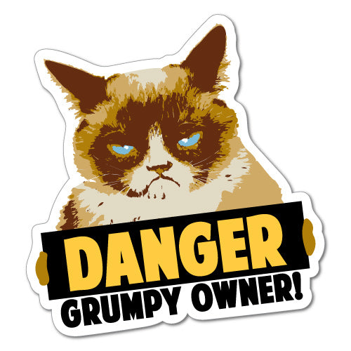 Danger Grumpy Owner Grumpy Cat Sticker