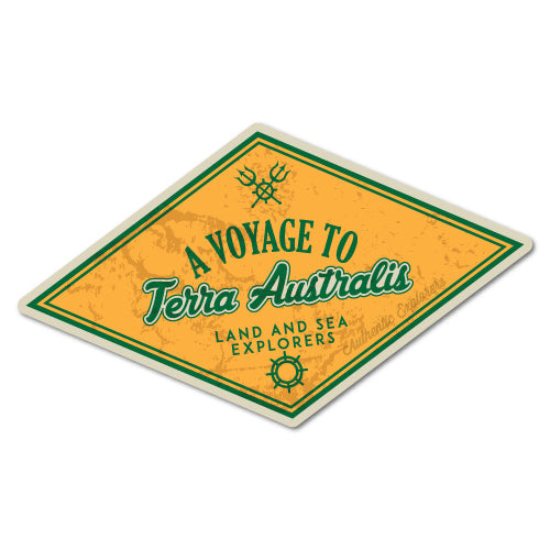 Terra Australis Vintage Retro Sticker