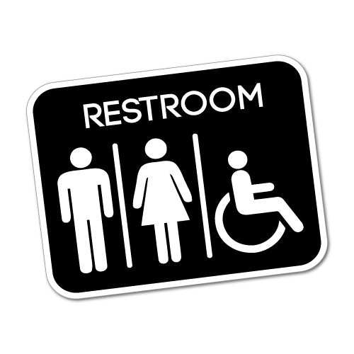 Restroom Sign Toilet Sticker