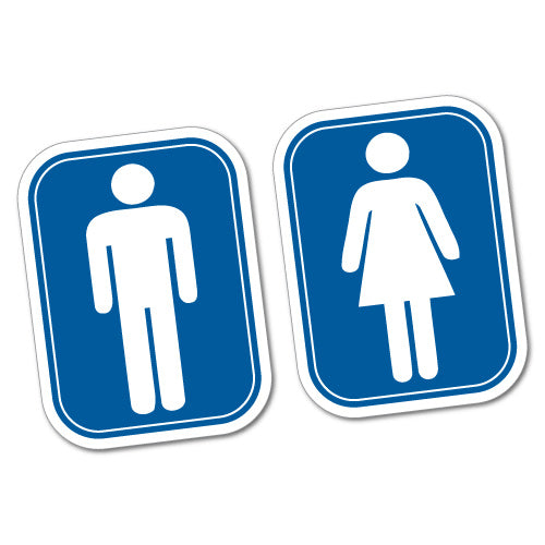 Male & Female Toilet Sign Sticker
