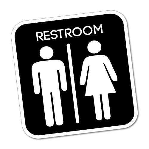 Restroom Sign Male & Female Toilet Sticker