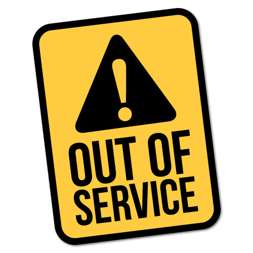 Out Of Service Sticker
