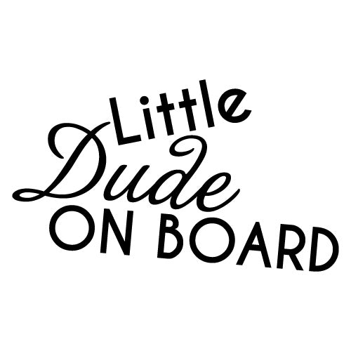 Little Dude On Board Sticker