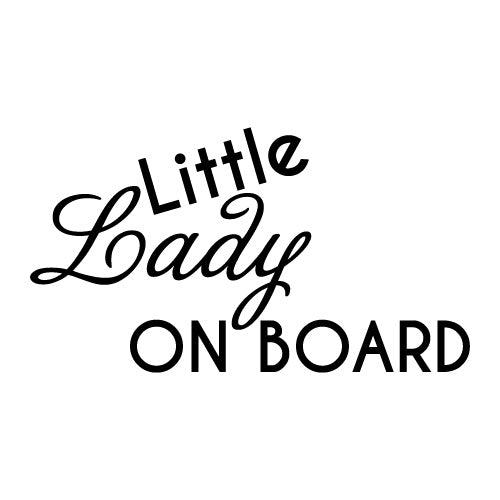 Little Lady On Board Sticker