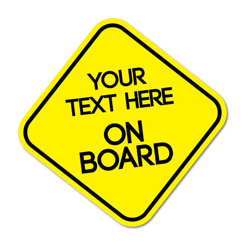Custom Text On Board Sticker