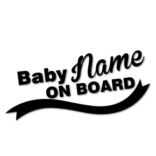 Custom Name Baby On Board Sticker