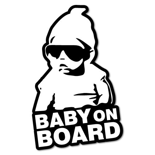 Hoodie Baby On Board Sticker