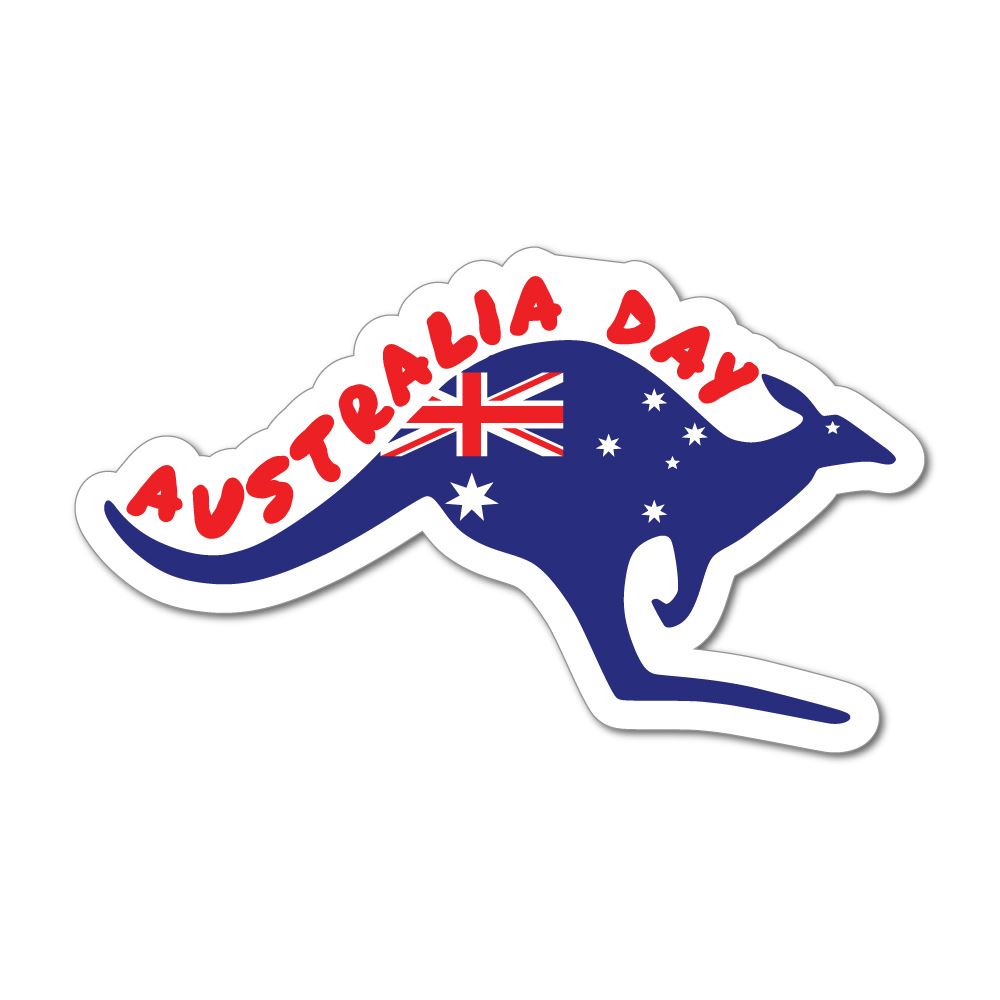 Australia Day Kangaroo Straya Map January Car Sticker Decal | General ...