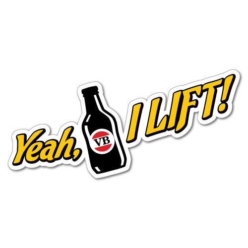 Yeah, I Lift Beer Sticker
