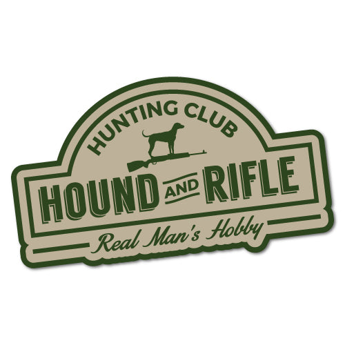 Hunting Club Hound And Rifle Sticker