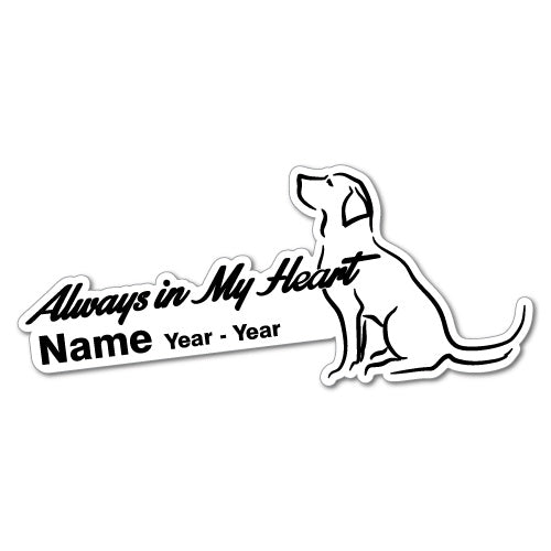 Custom Pet Dog Name Memorial Sticker