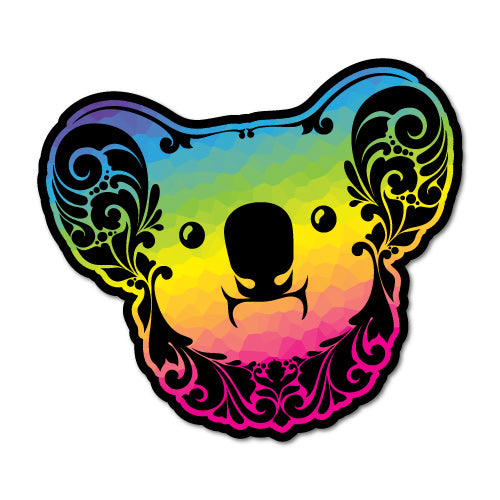 Rainbow Flowery Koala Sticker
