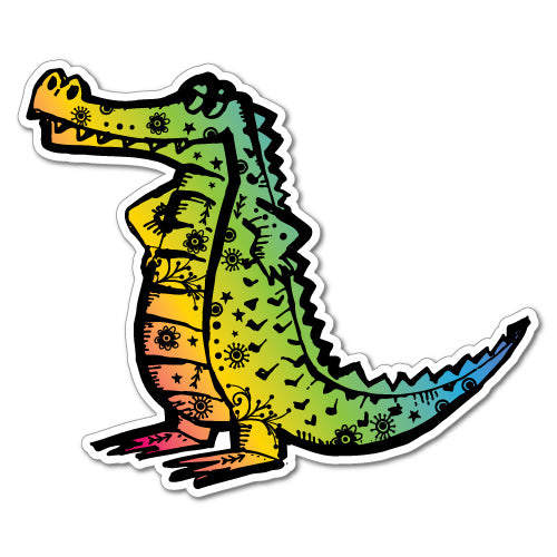 Cute Rainbow Crocodile Aussie Sticker