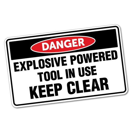 Danger Explosive Powered Sticker | Danger Signs Stickers - Sticker ...